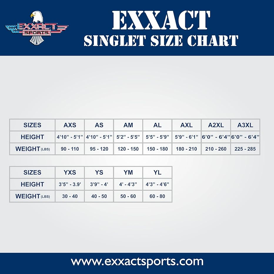 Exxact Sports Reversible Wrestling Singlet Single Ply - Adult Wrestling Singlet