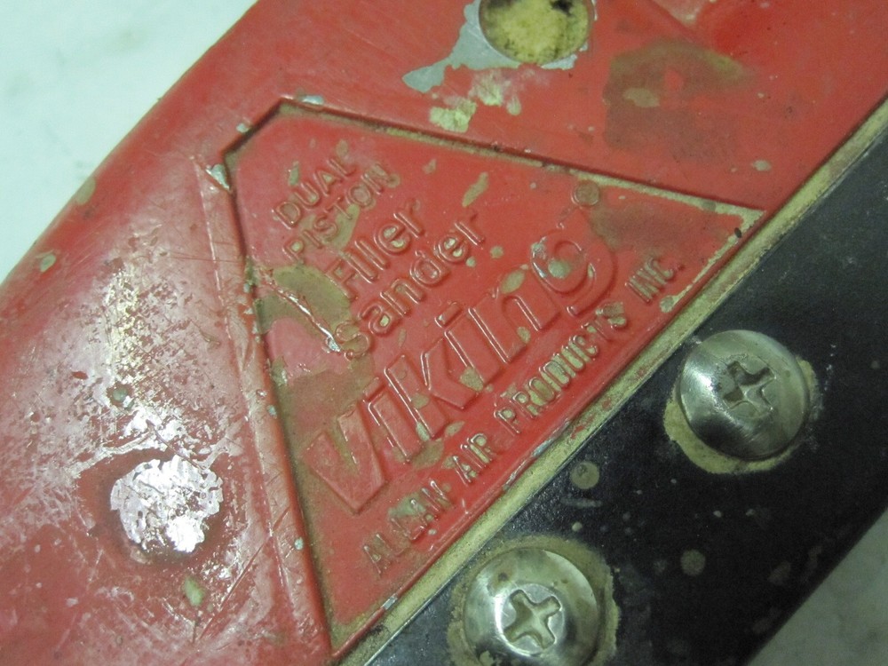 Allan Viking Air Tools Pneumatic Dual Piston Filer Sander (MISSING BOTTOM)
