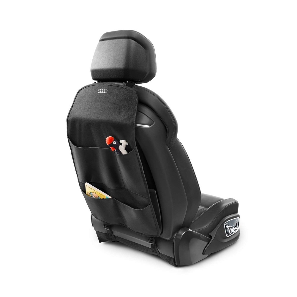 Audi 4M0061609 Black Back Protector with 4 Storage Compartments Single