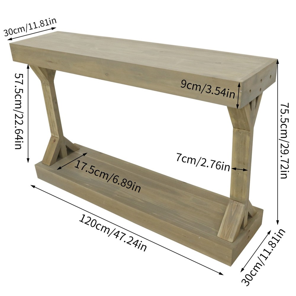 Extra Long Woode Entry Table Foyer Hallway Table Sofa Table Behind Couch Decor