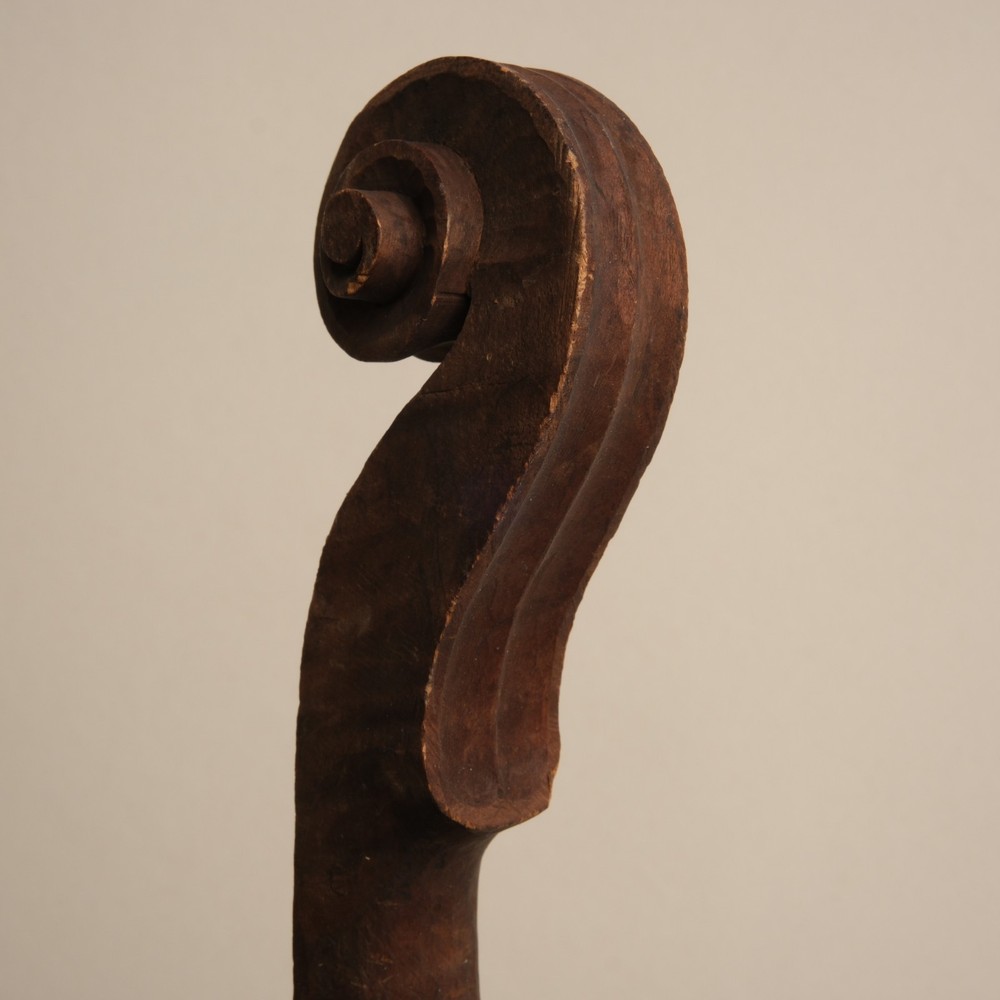 2 Old 4/4 Violin Scrolls Necks #VB272