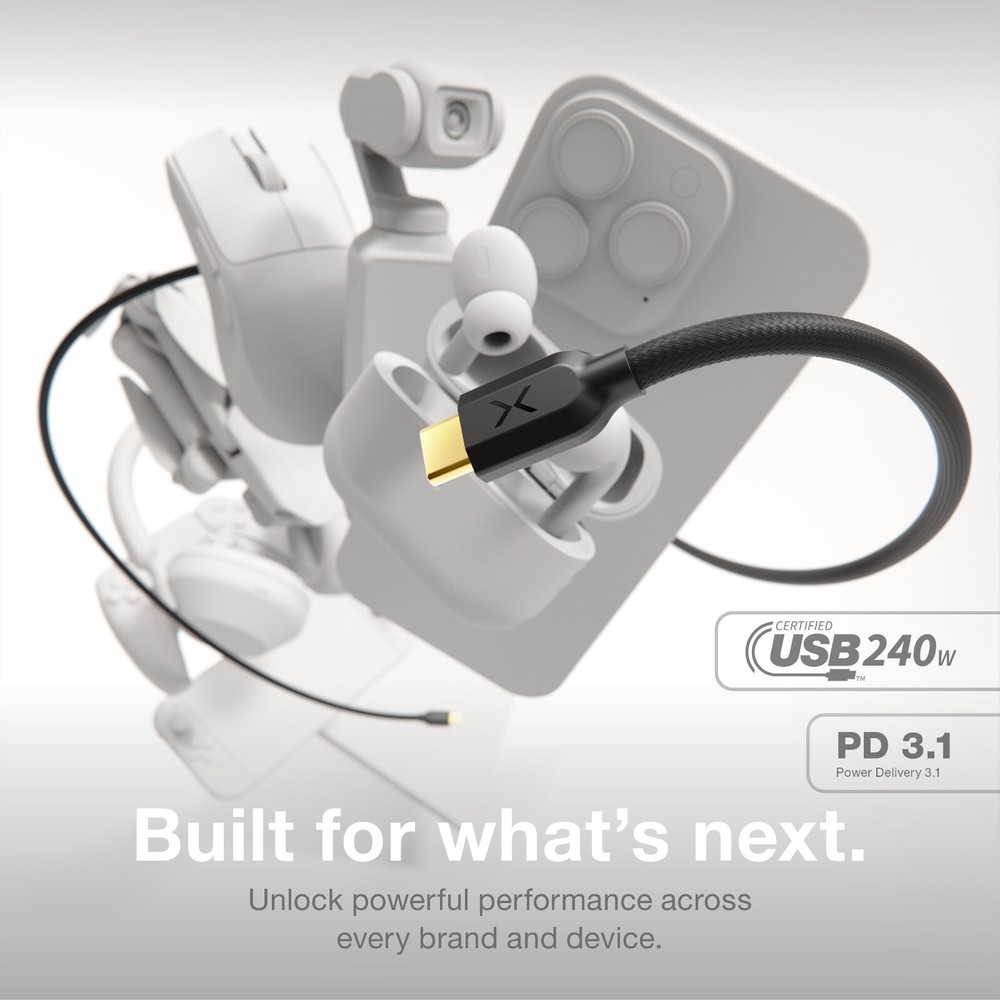 NOCO XGrid XC1: 240W USB-C to USB-C Cable with E-Marker Chip - 3-Foot (Black)