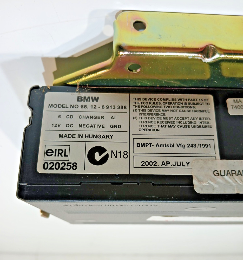 BMW E46 E39 E83 E53 3 5 Series 6 Disc CD Changer Player 6913388 1999-2005 M57