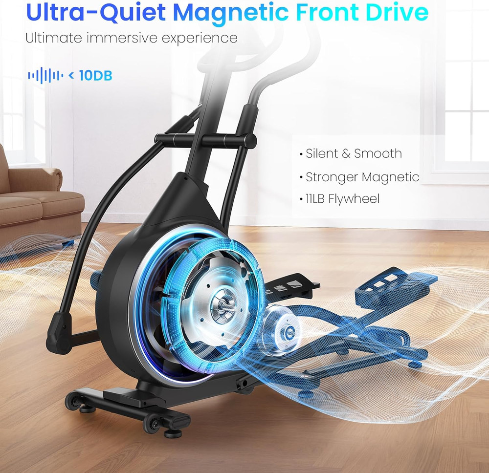 Elliptical Machine, Cross Trainer for Home Use with Hyper-Quiet Electromagnetic