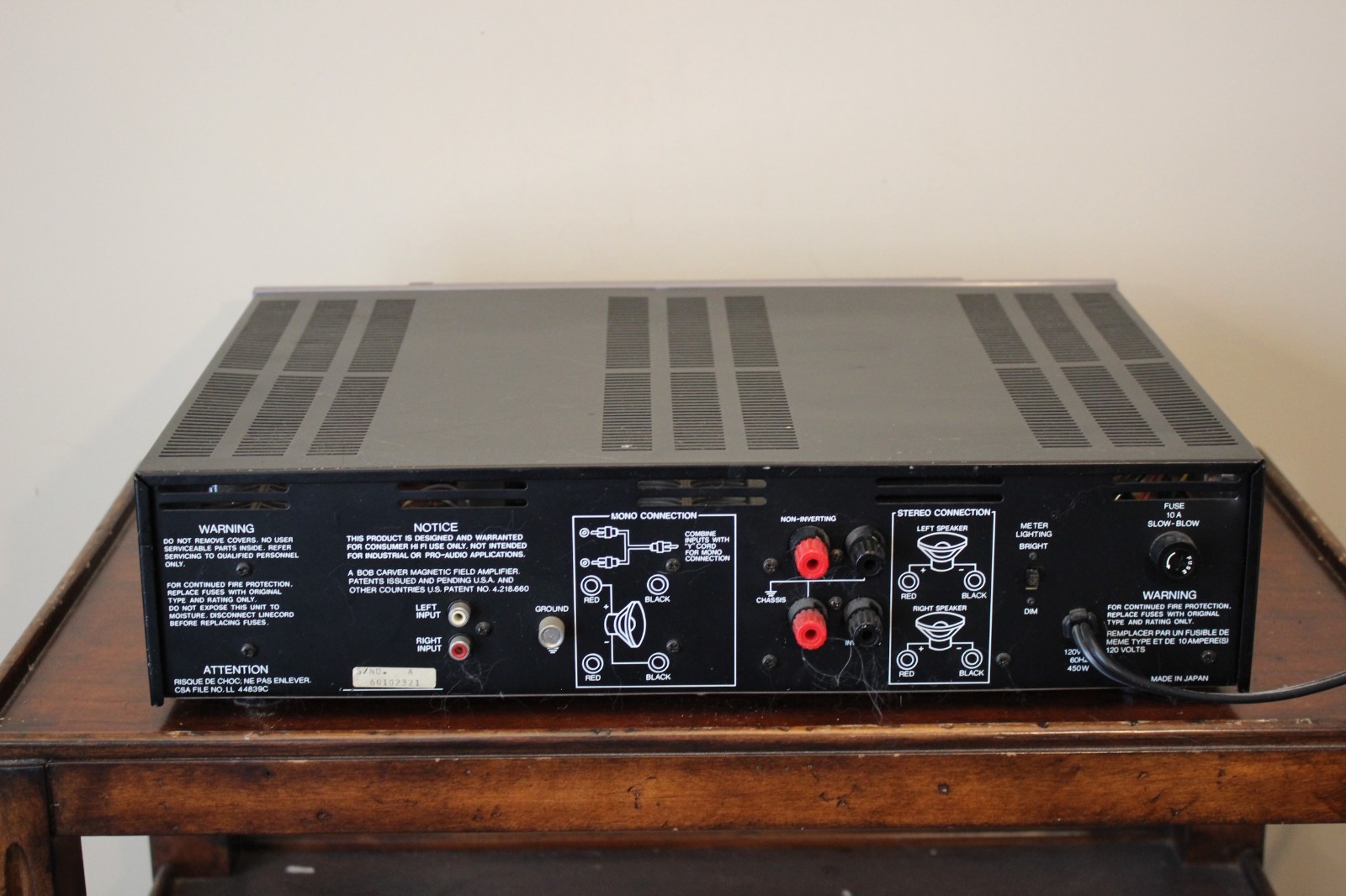 Vintage Carver M-500t Magnetic Field Power Amplifier Amp