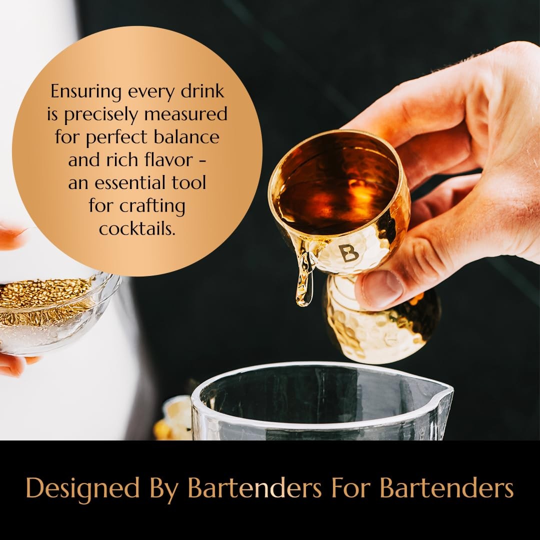 Hammered Bell Jigger by Bull In China - Premium 100% Bell, Brass