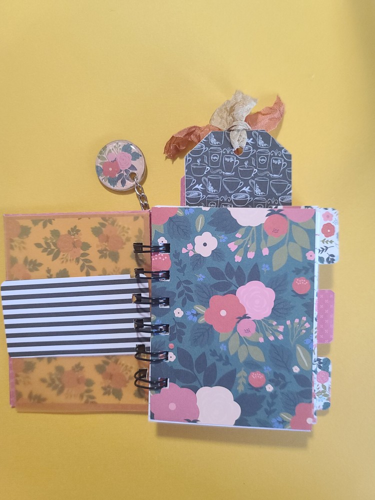 Little cinched journal notebook, handmade