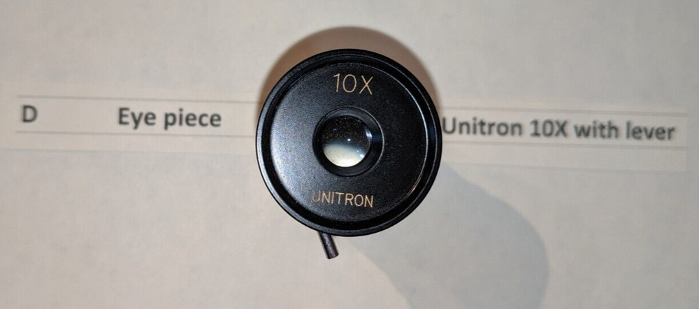 Vintage Microscope Eye piece	Unitron 10X with lever #D
