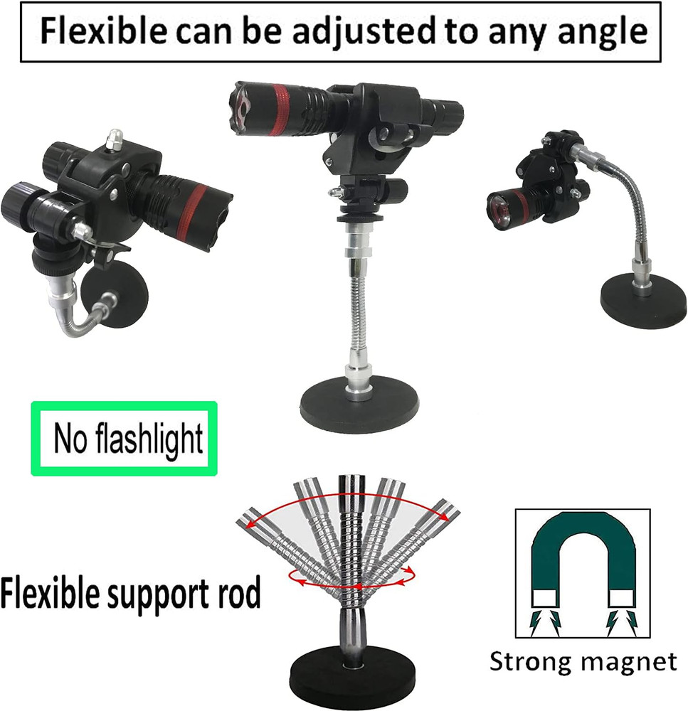 Magnetic Base Mount Flashlight Mounting Brackets Flashlight Holder - Strong Magn