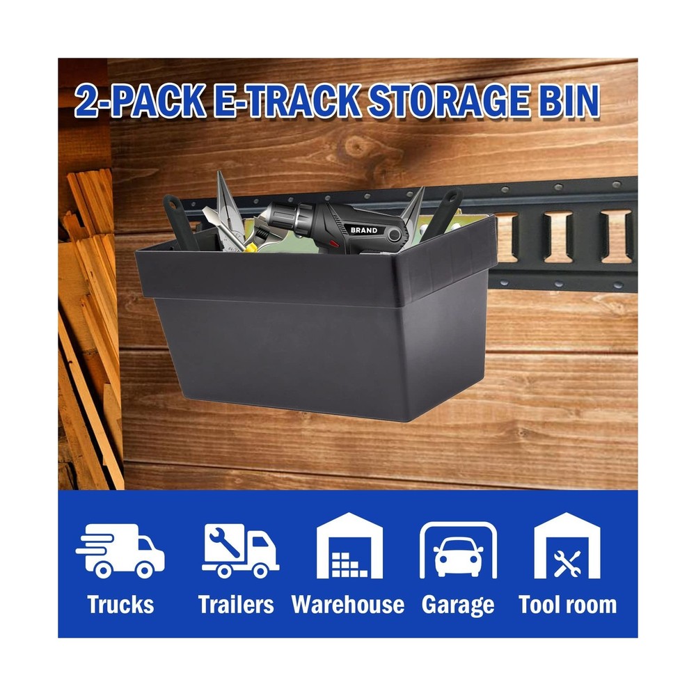 2 Pack E-Track Storage Bin for E-Track System E Track Accessories Storage Box...