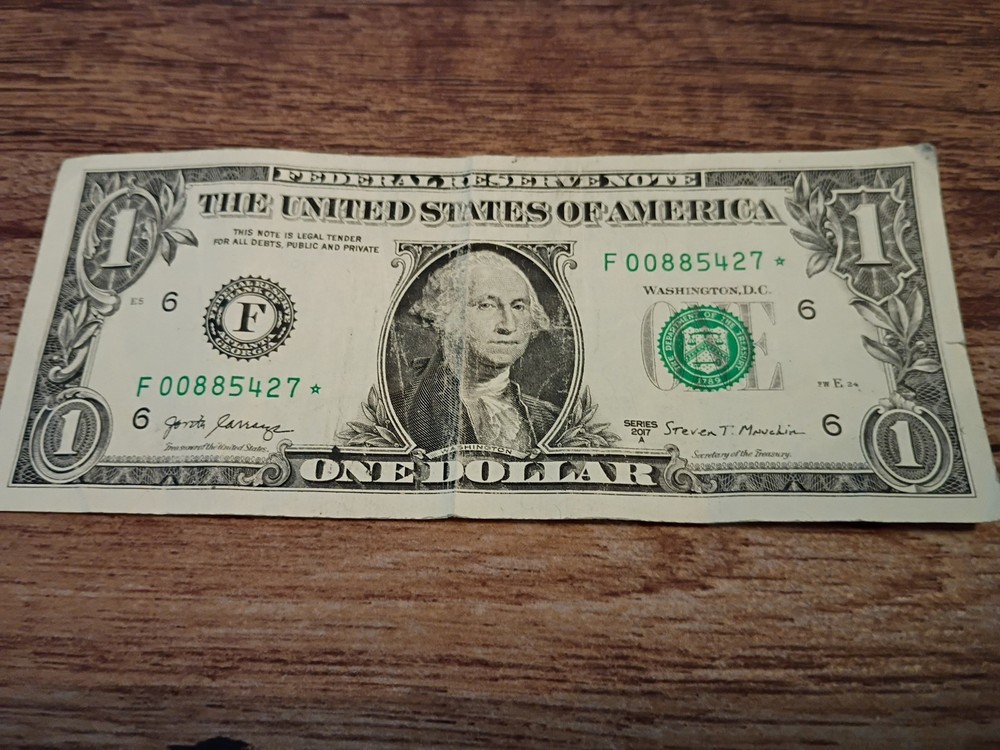 2017 $1 Star Note F00885427*