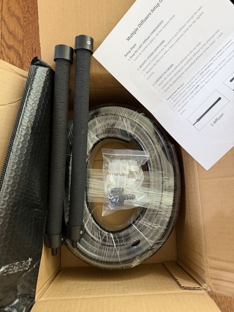 Pond Aerator Diffuser Kit (100ft Hose + 2 Diffusers)