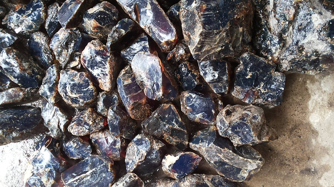 1 TO 20 KG LOT NATURAL UNTREATED HIGH QUALITY ROUGH BLUE AMBER SUMATRA INDONESIA