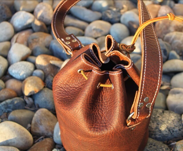 Leather Shotgun Shell Ammo Pouch/Shell Holder Bag Bucket Custom Made