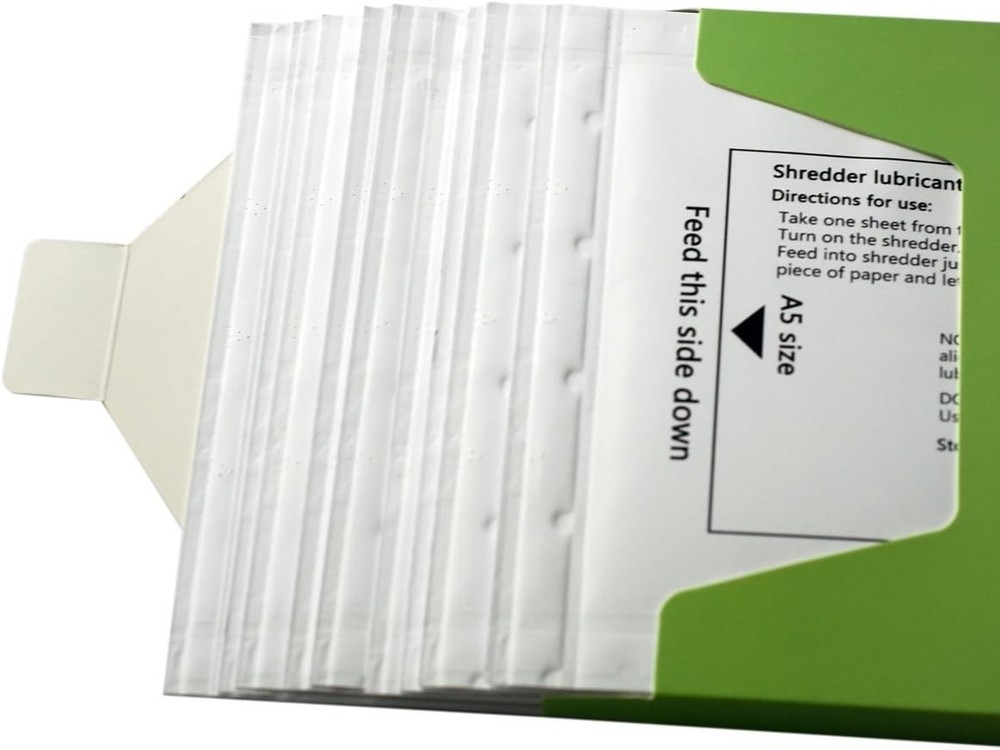 Jam Proof 24 Pack Paper Shredder Oil Sheets - For Lasting Sharpness & Efficiency