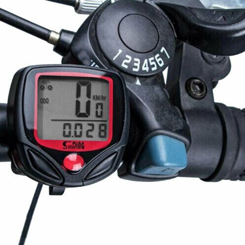 3PCS Waterproof Bike Cycle LCD Display Digital Computer Speedometer Odometer