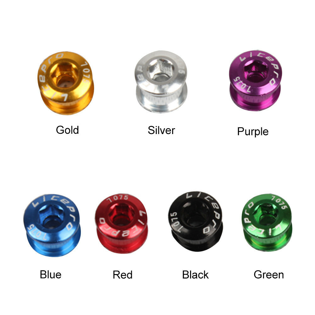 5PC Aluminum alloy 7075 CNC Bike Chainring Bolts Single/Double Speed Crank Bolt