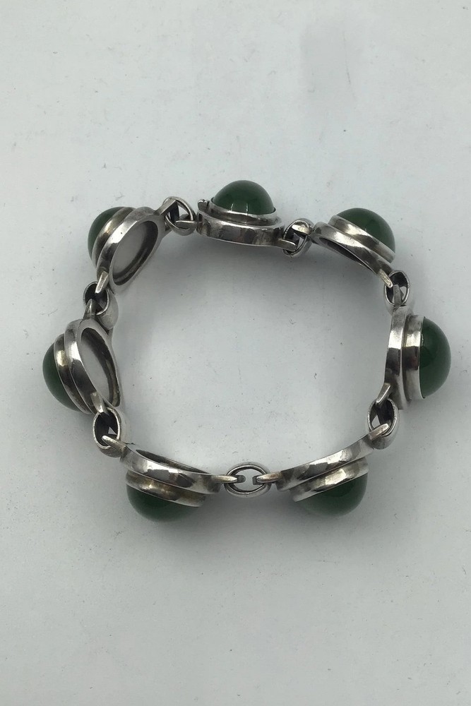 Georg Jensen Sterling Silver Bangle No. 52 Agate