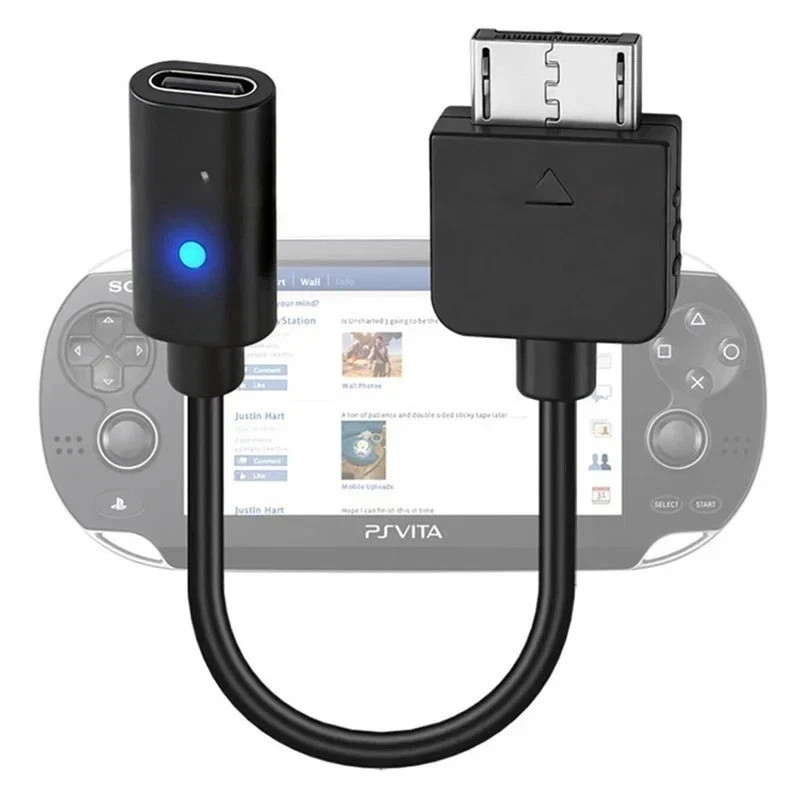 USB C Cable for Playstation Vita 1000 Controller Charging Adapter Type C LED*