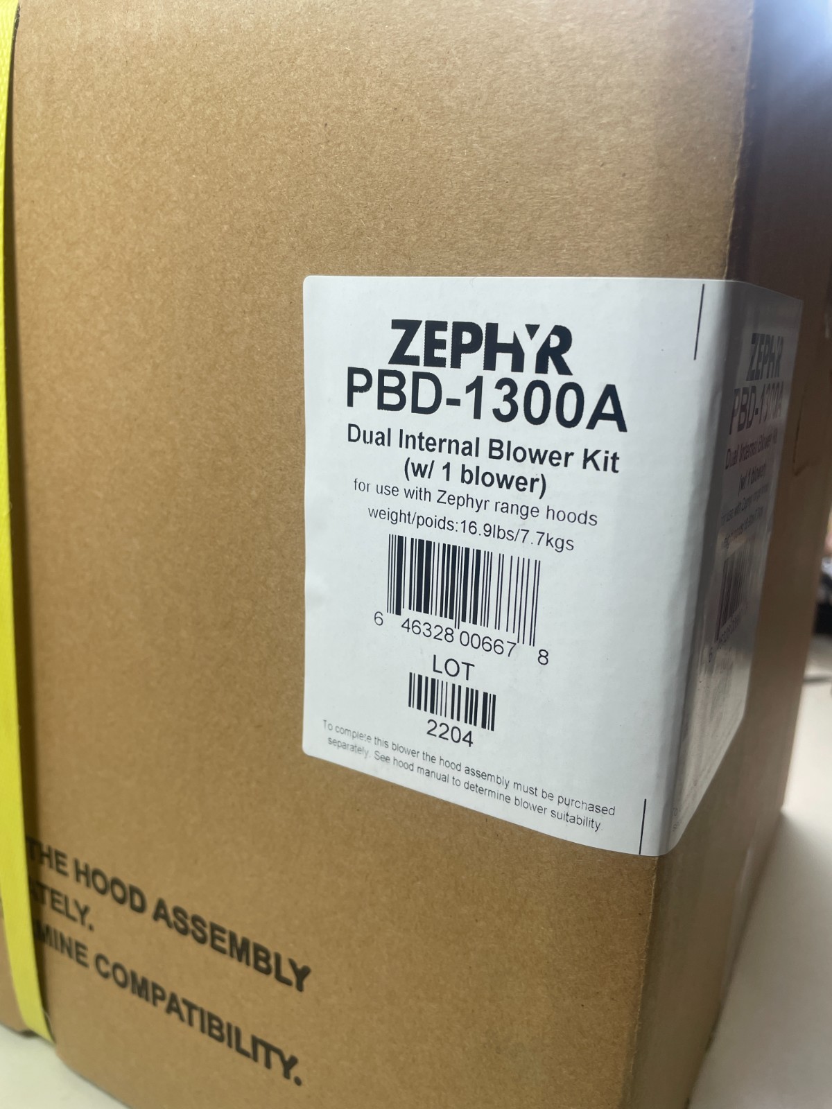 Zephyr PBD-1300A 1300CFM Dual Internal Blower Kit