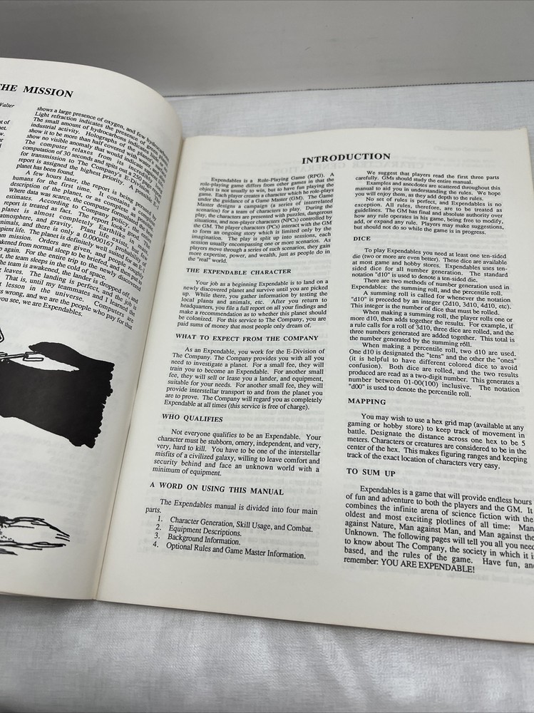 EXPENDABLES A Complete Role-playing System Stellar Games 1987