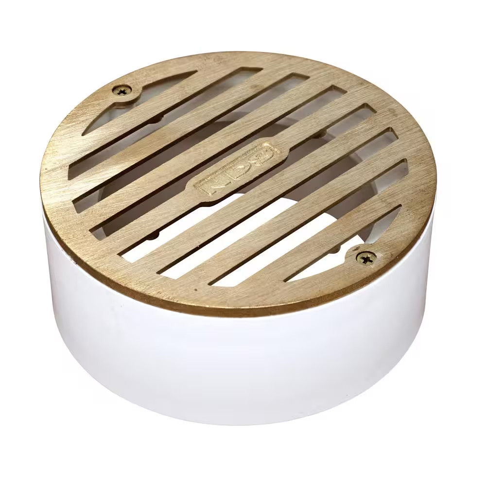 4 In. Brass round Drainage Grate