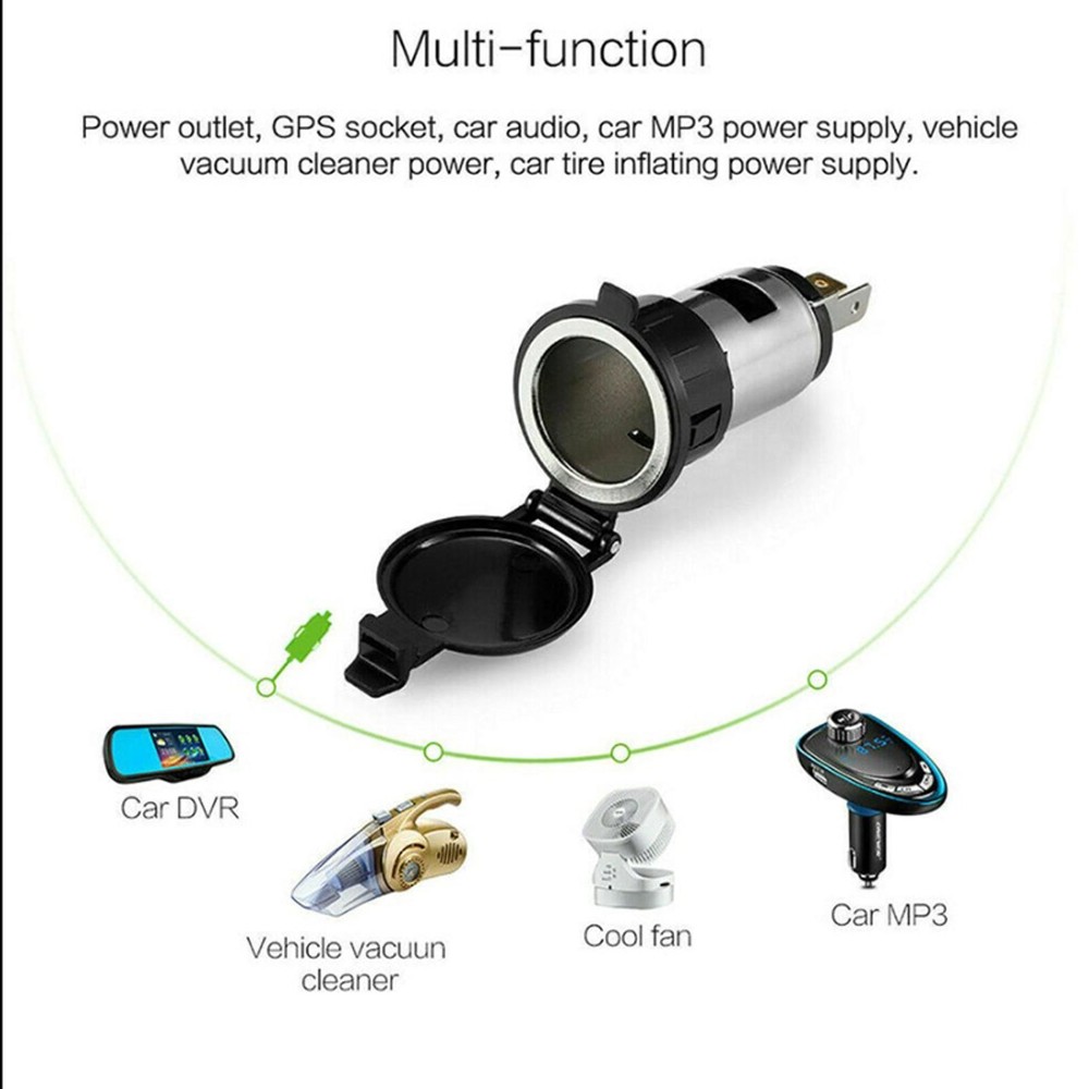 Portable Power Supply Car Cigarette Lighter Socket Outlet Plug Adapter Outlet