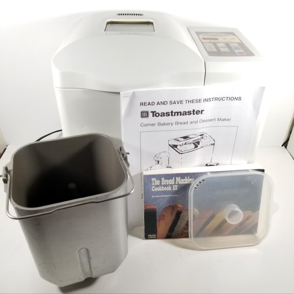 Toastmaster Corner Bakery Bread Maker Bread Box Dessert Machine 1183N & Cookbook