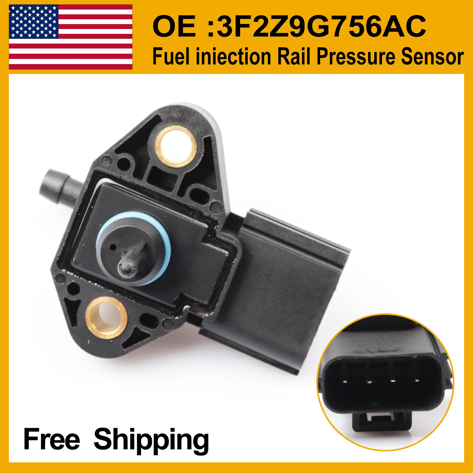For Ford Motorcraft Fuel Injection Pressure Sensor CM-5229 3F2Z-9G756-AC USA