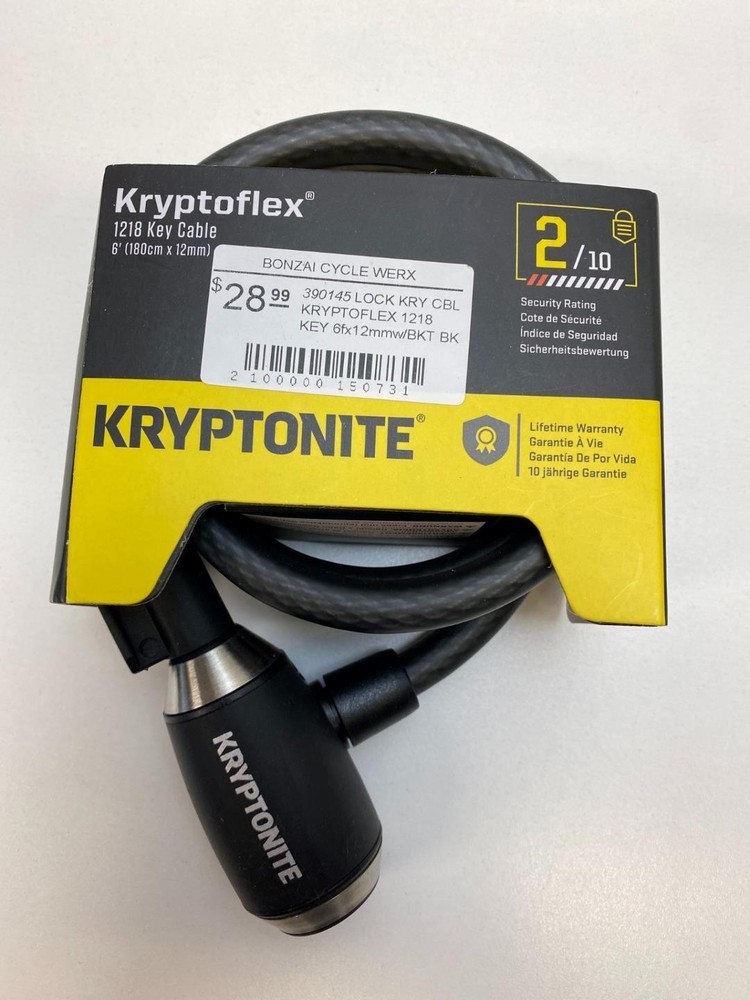 Kryptonite KryptoFlex 1218 Key Cable LOCK 6'