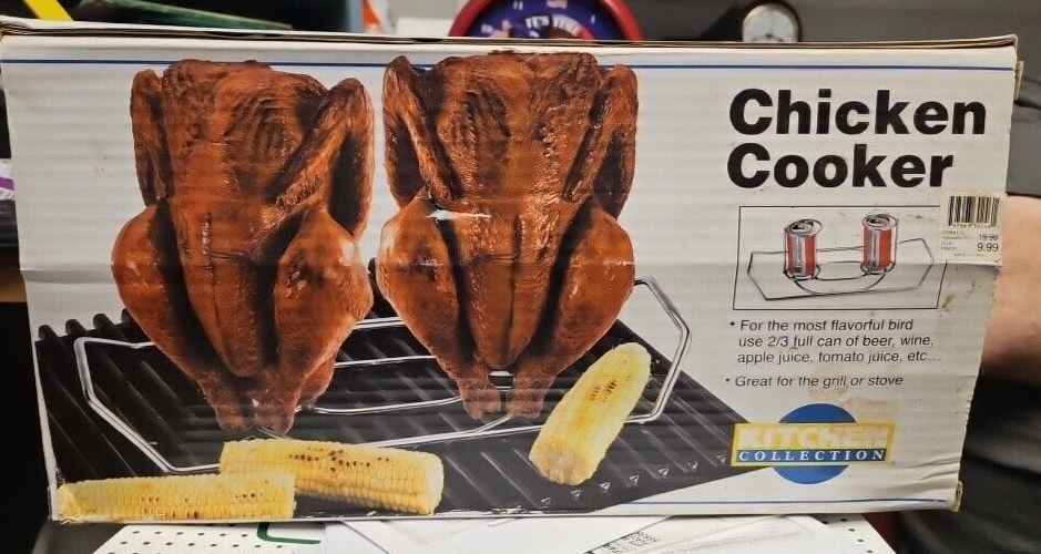 KITCHEN COLLECTION TWO CHICKEN COOKER WITH TWO BEER CANS