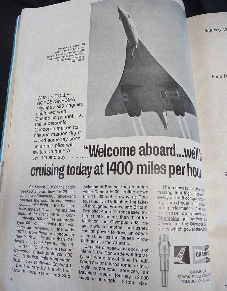 71 Aviation Week & Space Technology Supersonic Concorde Propulsion Avionics Test