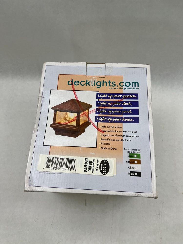 Deck Lights DLA 6050 NIB White 4x4 Low Voltage #B63