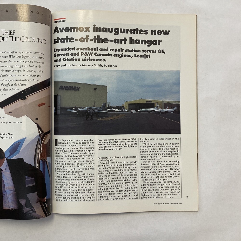 Professional Pilot - November 1989 Issue