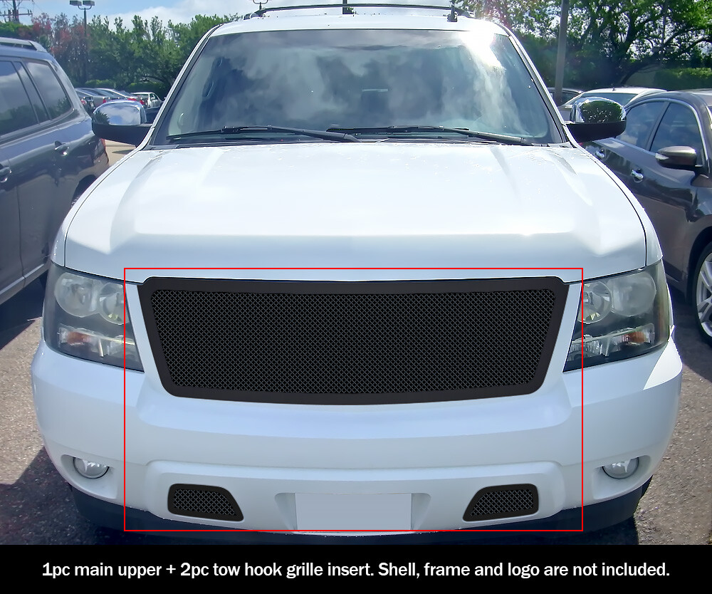 Fits Tahoe/Suburban/Avalanche Black Mesh Grill Combo 2007-2013