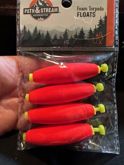 Path & Stream 4pc - 3" TORPEDO Spring Stick FOAM FLOAT Fishing Bobber TX