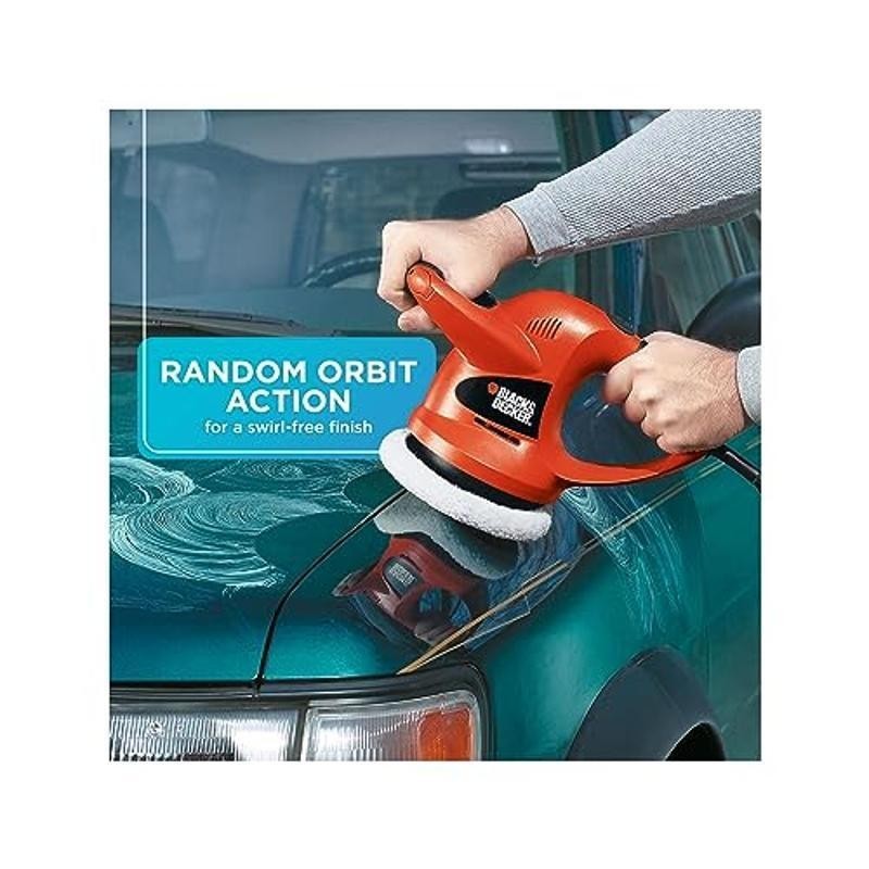 Orbital Car Buffer Polisher W/ Foam & Wool Bonnets Variable Speed Design New