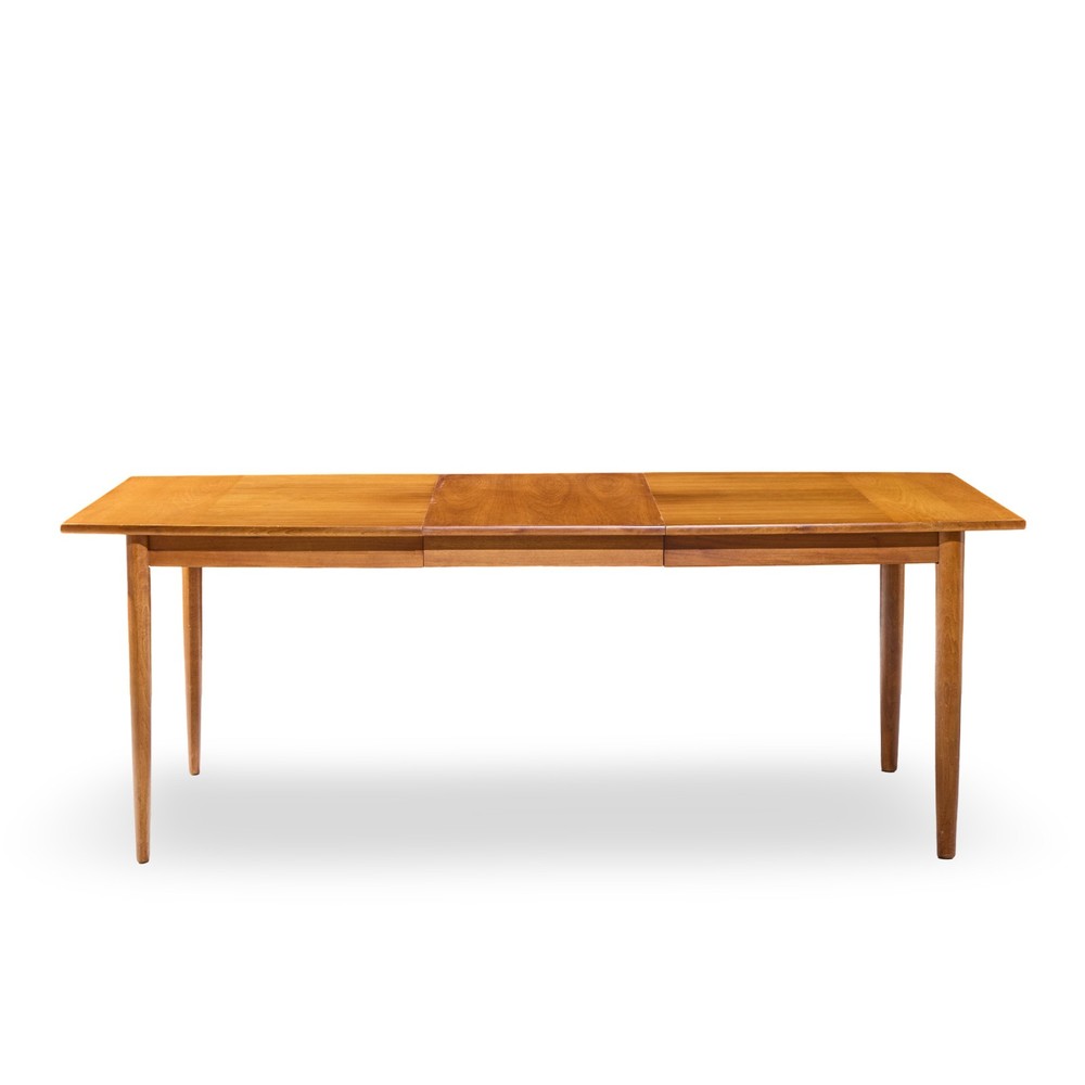 Barney Flagg for Drexel Parallel Walnut Expanding Dining Table with 2 Leaves