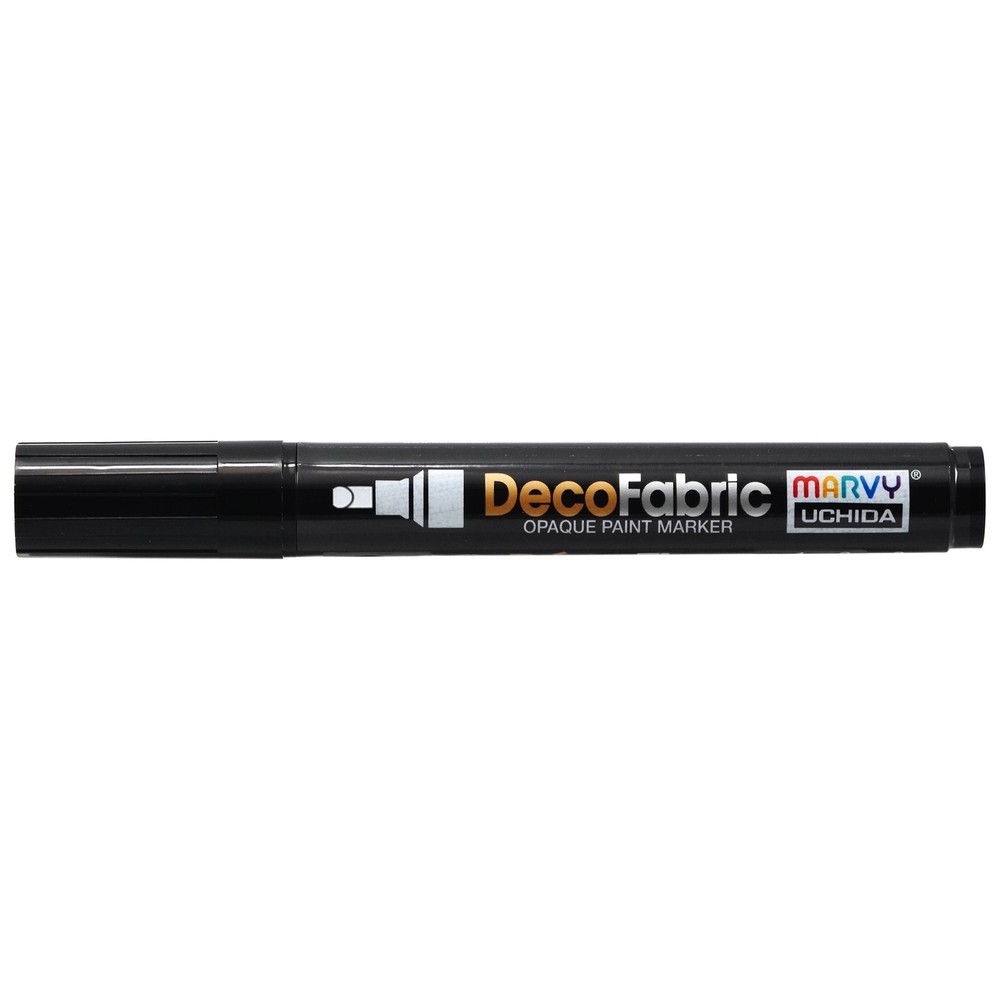 Uchida DecoFabric Opaque Paint Marker Chisel Tip-Black