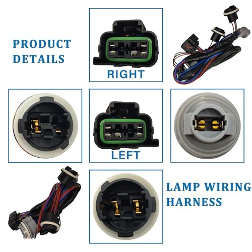 Driver & Passenger Side Tail Lamp Wiring Harness Compatible with Chevy