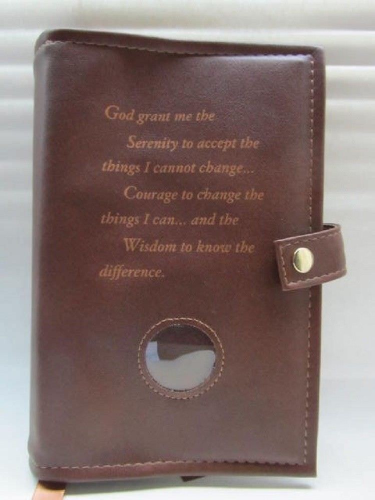 Alcoholic Anonymous Brown Deluxe Double AA Book Cover