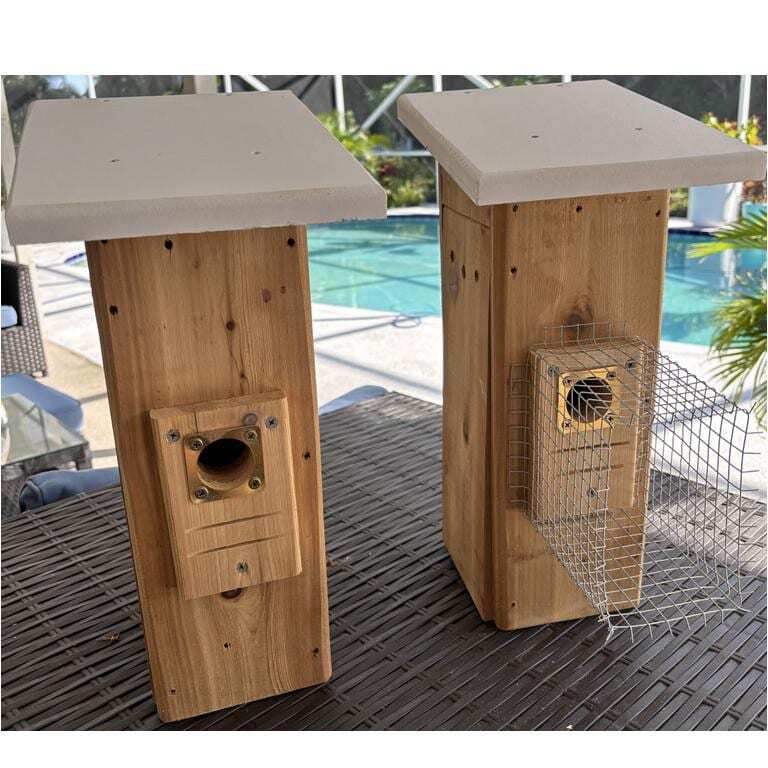 Bluebird House with Video Camera | Cedar | Insulated | Predator Guard |