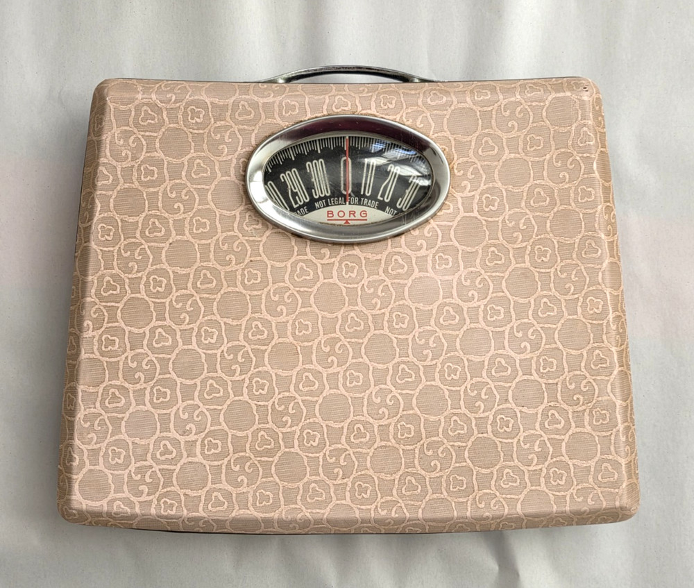 Vintage Borg Pink Bathroom Scale