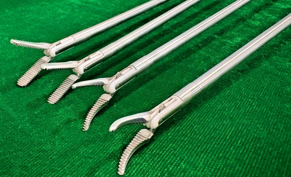 4pc Laparoscopic Bissinger Bipolar Ruby & Maryland Forceps 5mmx330mm with Cable