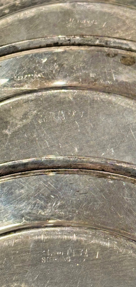 SIX ( 6 ) 468+ GRAMS | Solid Sterling 6" Bread Plates | SCRAP LOT |
