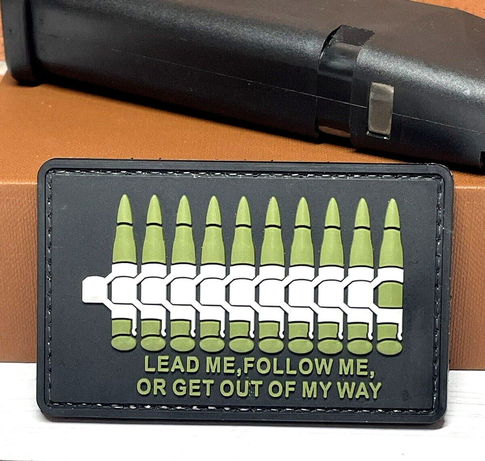 PVC Tactical Morale Patch, Ammo Gun Patch,  Hook Backed Military Gun Patch