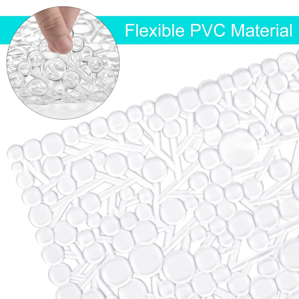 Kitchen Sink Mat PVC Protector Adjustable Dish Drying Pad Clear 2 PCS Guard