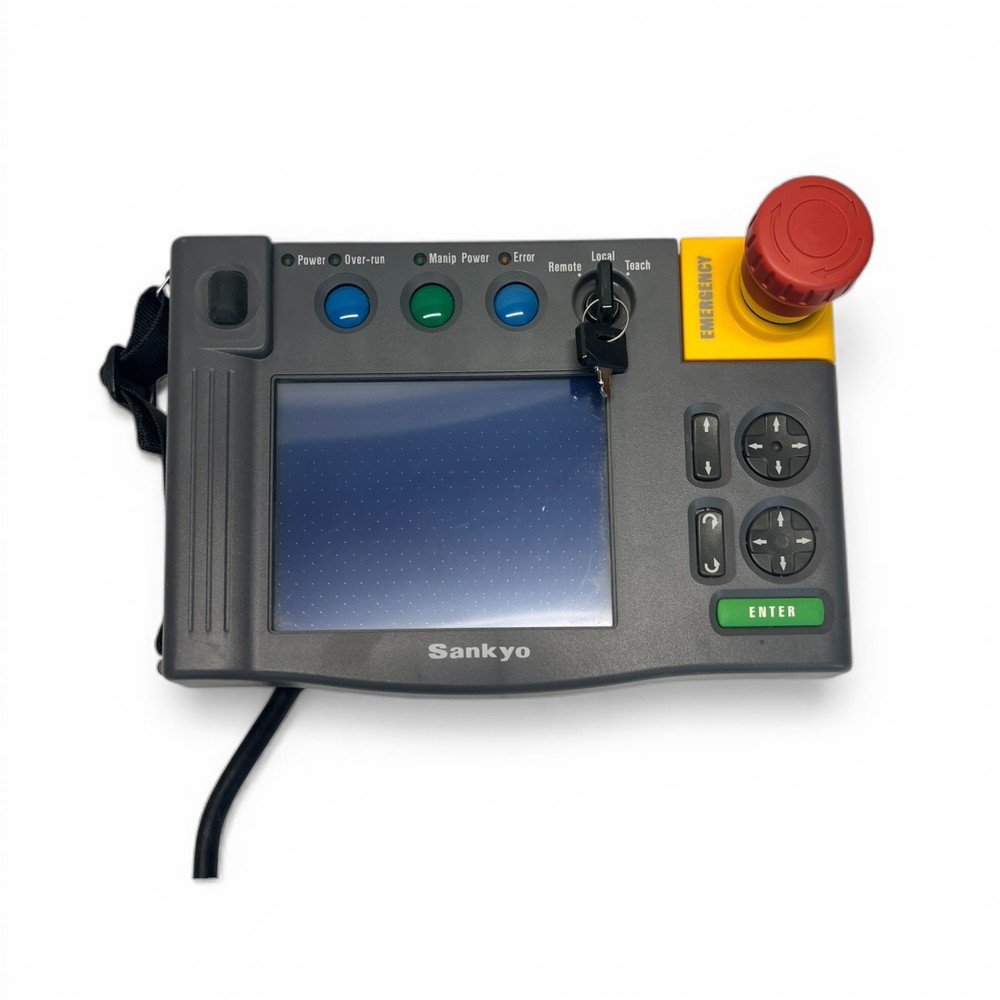 Nidec Sankyo OP3000 Robot Controller Teach Pendant HMI with E-Stop USED
