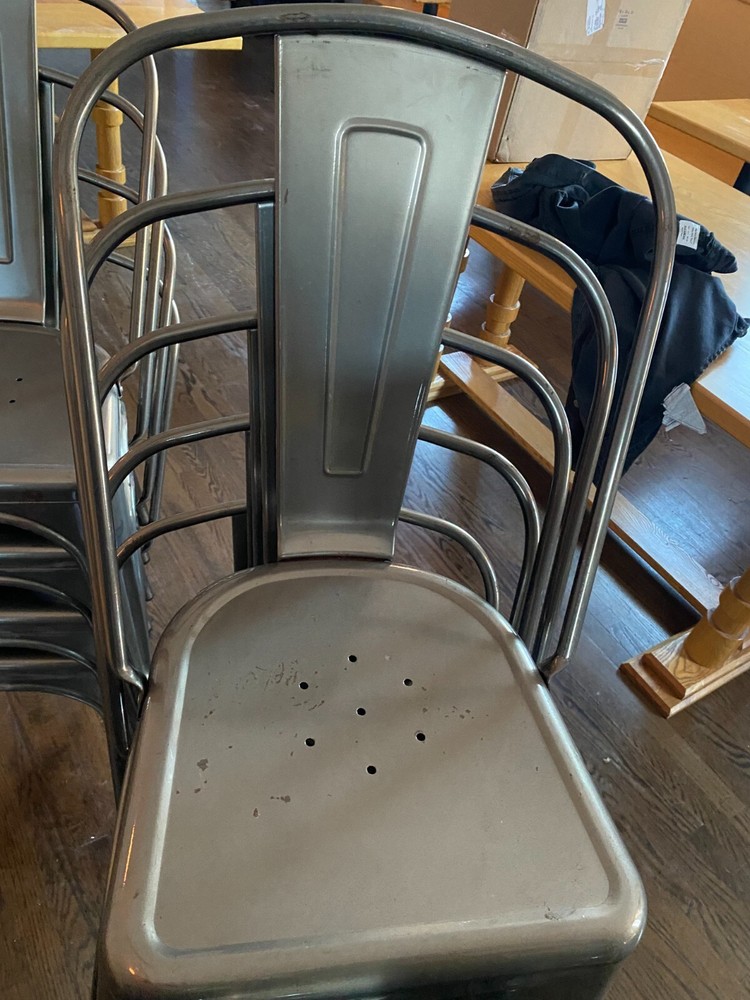 30 Steel Slat Back Stacking Side Chair Chairs