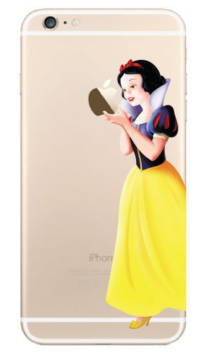 Snow White Holding Apple Decal Sticker for iPhone 4